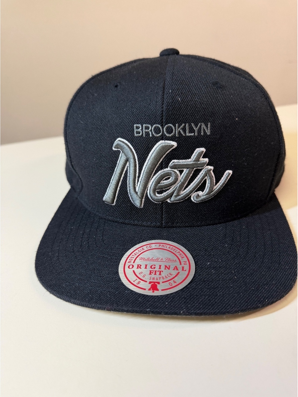 Mitchell & Ness Brooklyn Nets Black Snapback Hat